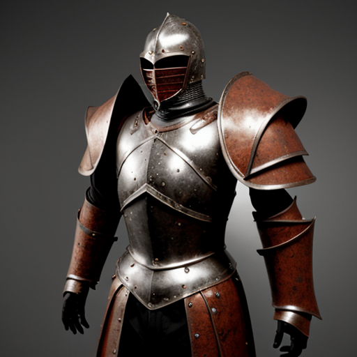 dark evil medieval  armor rusty