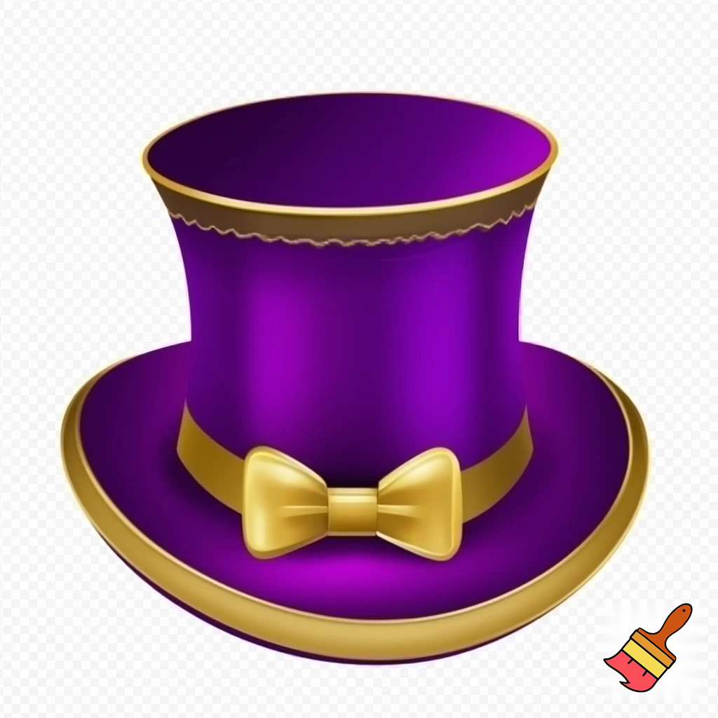 Easter bunny top hat purple and gold