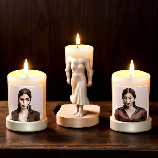 diseños visuales de modelos de velas artesanales HUMANIZADAS


