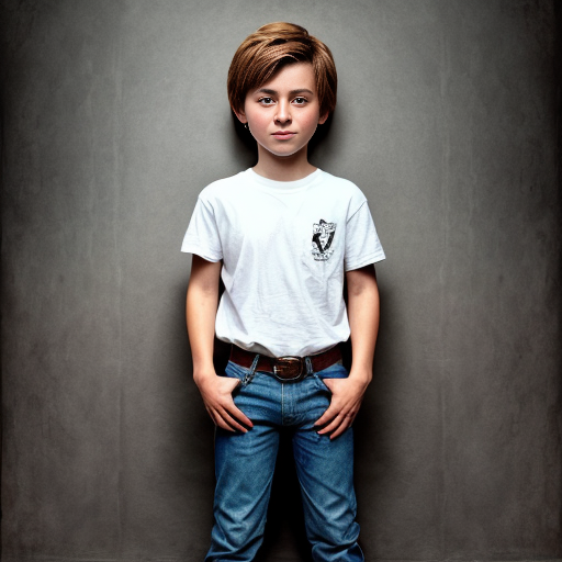 The full body of a completely naked boy standing.