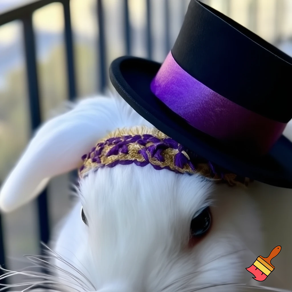 Easter bunny top hat, Easter balcony headband, purple and gold headband top hat