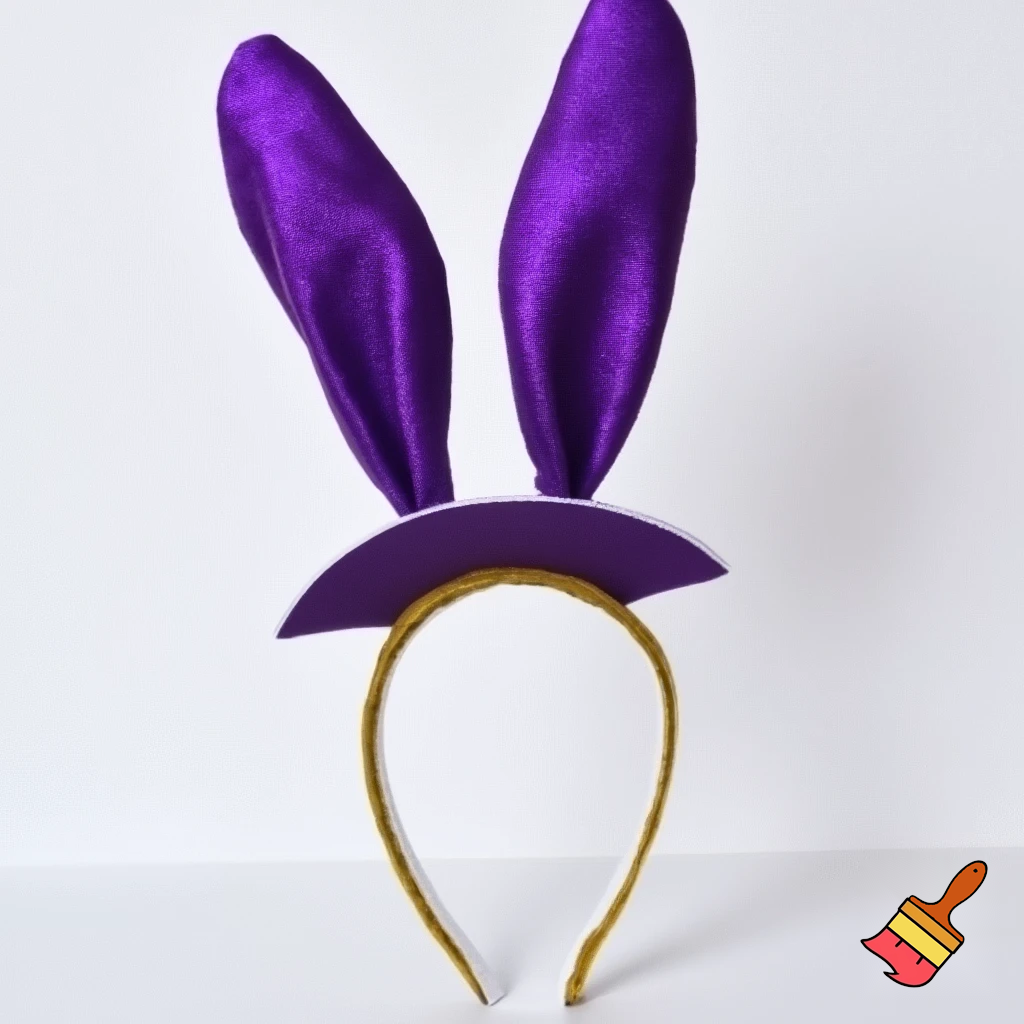 Easter top head headband, purple and white bunny ears top hat purple and gold top hat headband