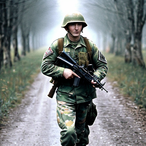 A soldier fighting in world war 2
