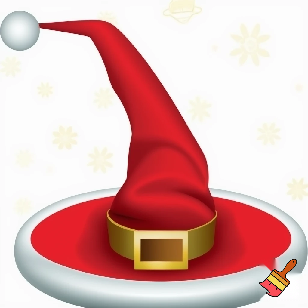 A wizard hat Christmas hat Santa Claus hat a hat gold medal