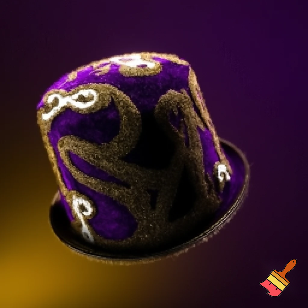 Purple and gold top hat velvet glitter gold purple purple and white purple and white