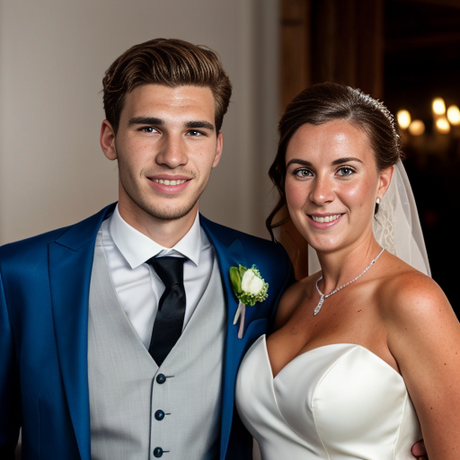 Goretzka and Vanessa at the wedding 