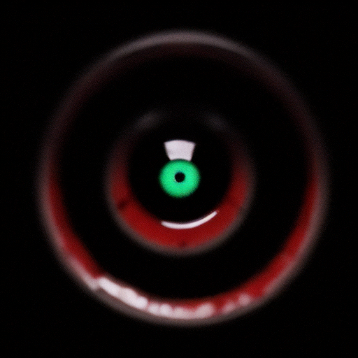 a pure black background, in the middle is the creature with a fish body, red blood eye, staring infront, smiling with sharp teeth with blood in it, blood stains on body and eating an organ of a deer