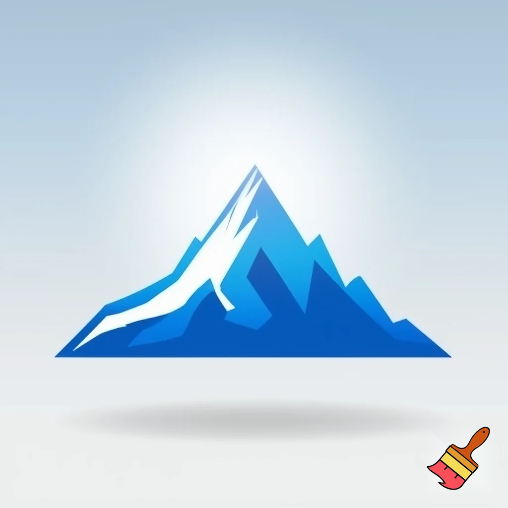 single icon of mountain 