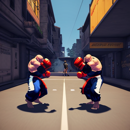 fait moi une image jacket de jeu vidéo avec le titre Zoo Punch qui est un jeu de combat à la street fighter avec un style low poly