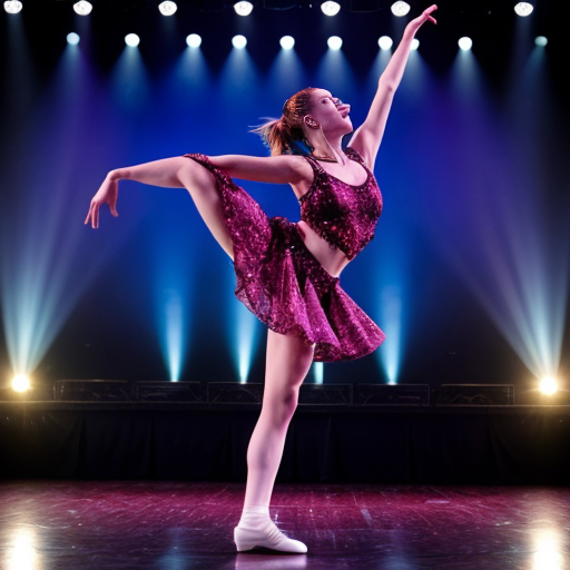 nude girl dancing on the stage