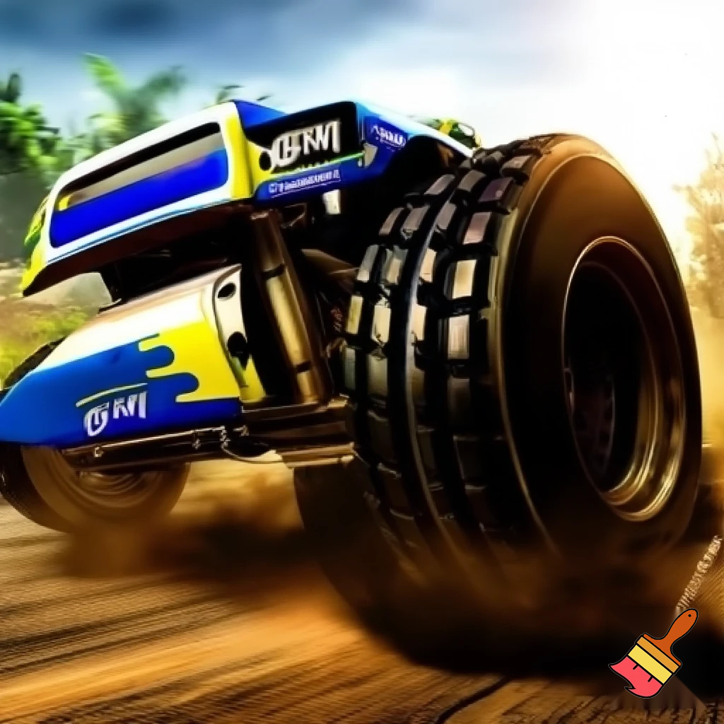 Crear una imagen de un camión JMC 2.8 rueda sencilla de carreras. Estilo.Formula Truck brasilera
