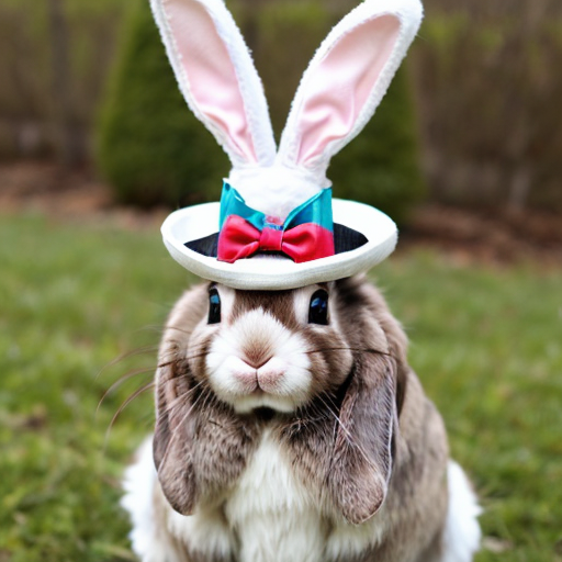 Easter bunny top hat, Easter bunny top hat with bunny ears