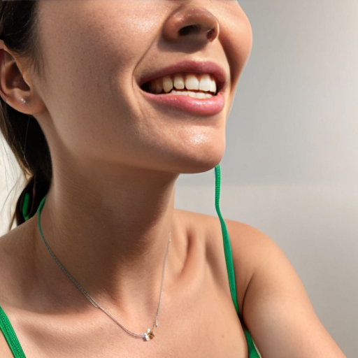 Blonde girl wearing a micro bikini dental floss 