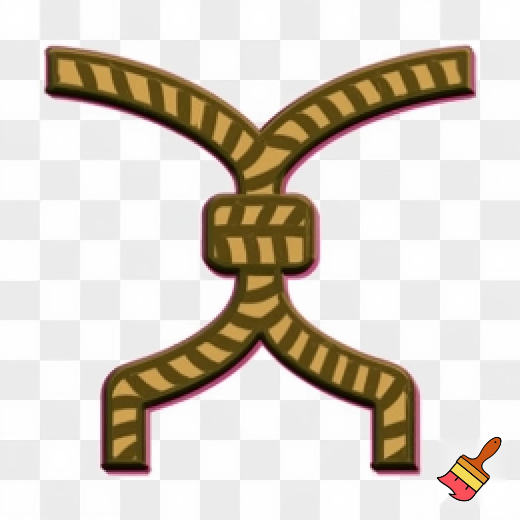 single icon of cord knot in cartoon style