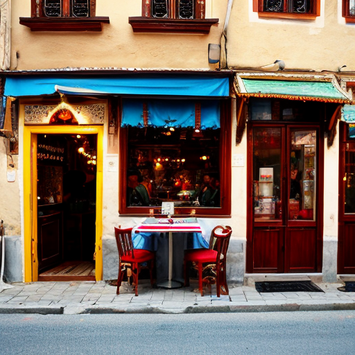 Turkish restaurant on the left Turkish street in the Turkish village 
