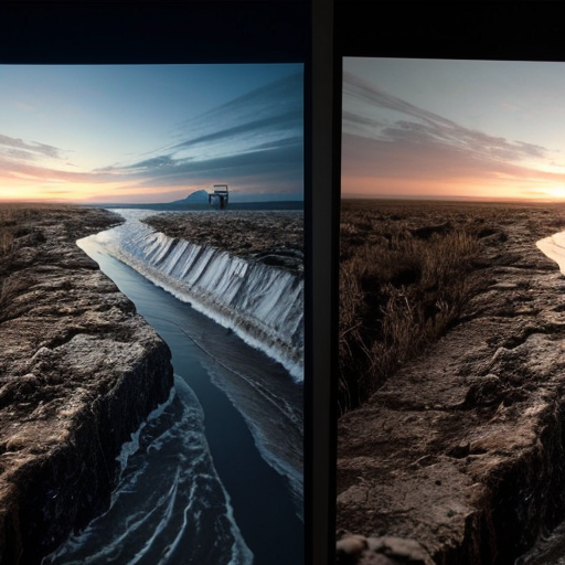 a beautiful world vs an unforgiving dangerous side caused by climate change