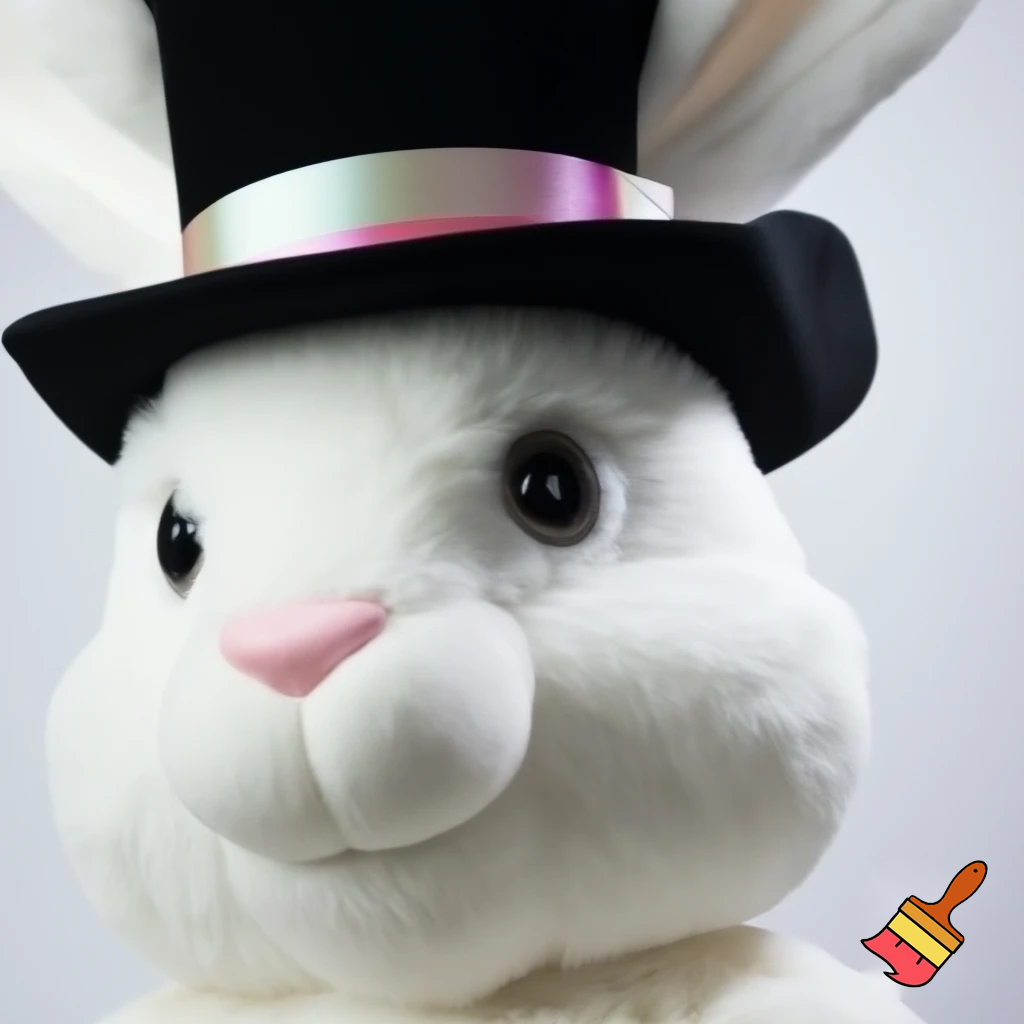 Easter bunny mascot costume top hat special Easter bunny, expensive and a delicate
