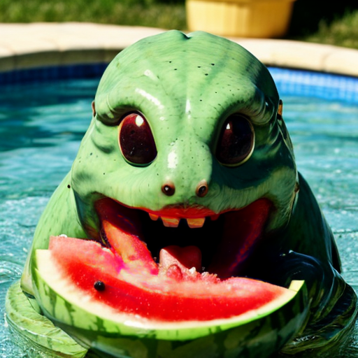 a water monster that has watermelon and kfc 