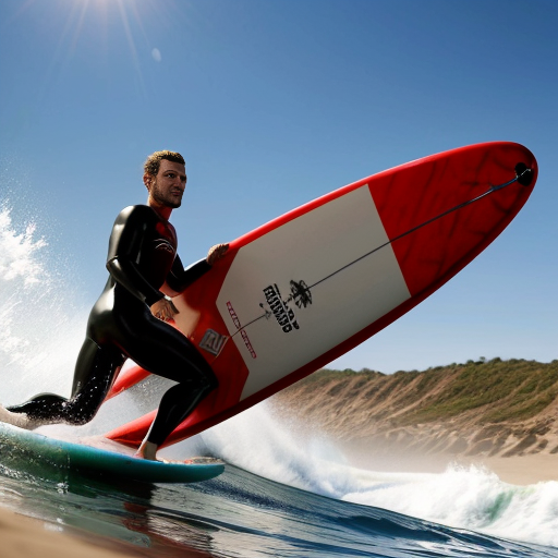 jeffery epstien with glowing red eyes on a surf board running away from the police