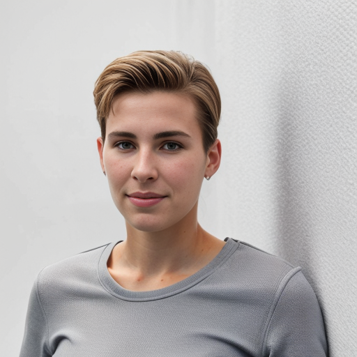 Goretzka and Vanessa at the standing on the white wall 