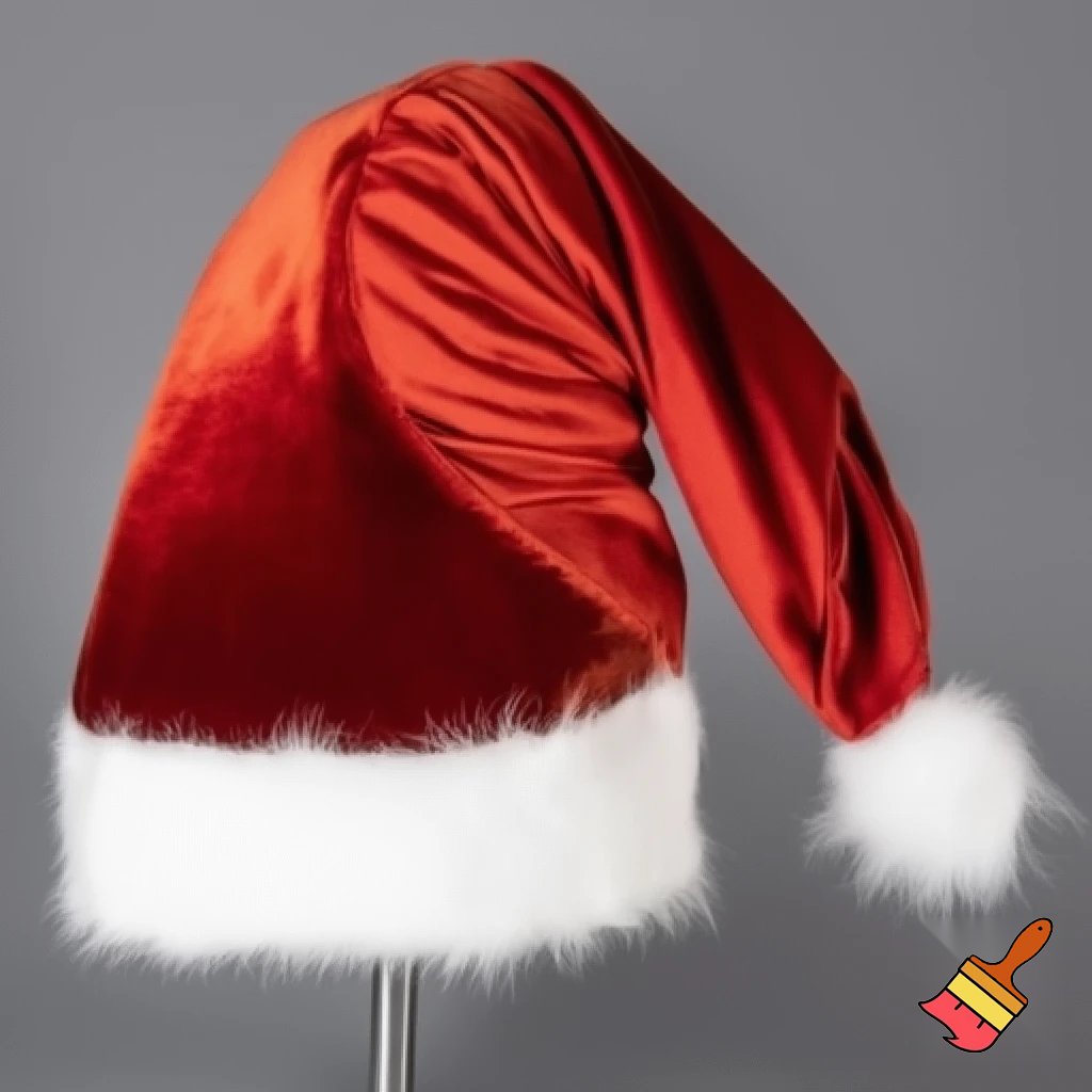 Christmas wizard hat velvet and fabric Santa Claus hat