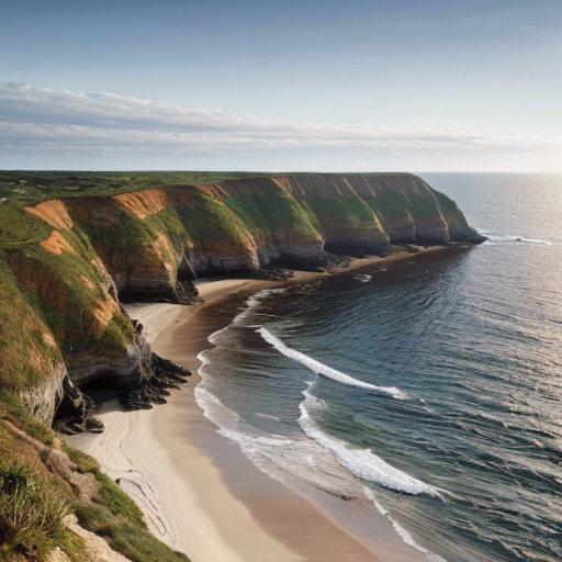 paysage de bordure de mer, il y a 250 millions d’années, sans éléments
modernes ni humains. 