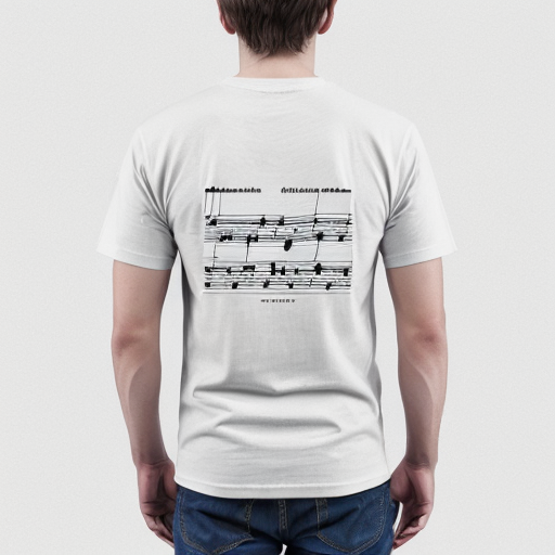 Elegant T-shirt back design, Texas silhouette created from flowing musical notes and sheet music lines, refined and artistic style. Centered inside the Texas shape are bold, easy-to-read capital letters “CCT”. Limited color palette, clean lines, vector illustration, designed for screen printing, no background.
