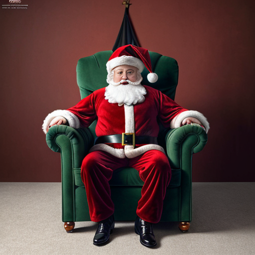 Santa Claus, a chair