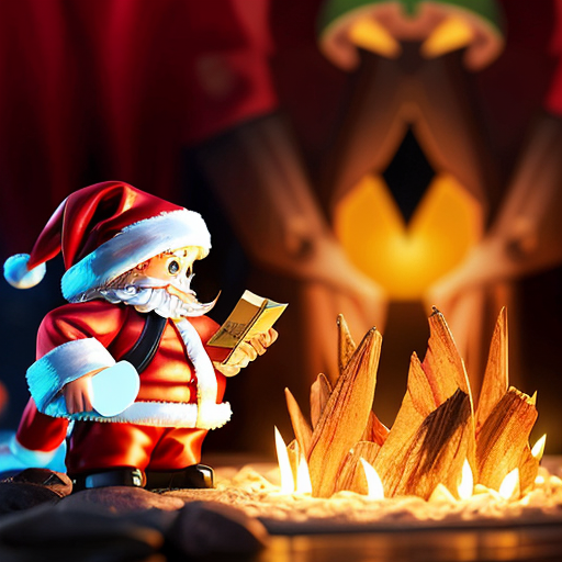 Santa Claus toy special one a wizard read red and velvet