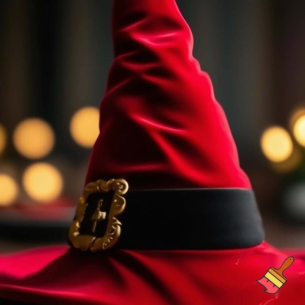 Christmas wizard hat red