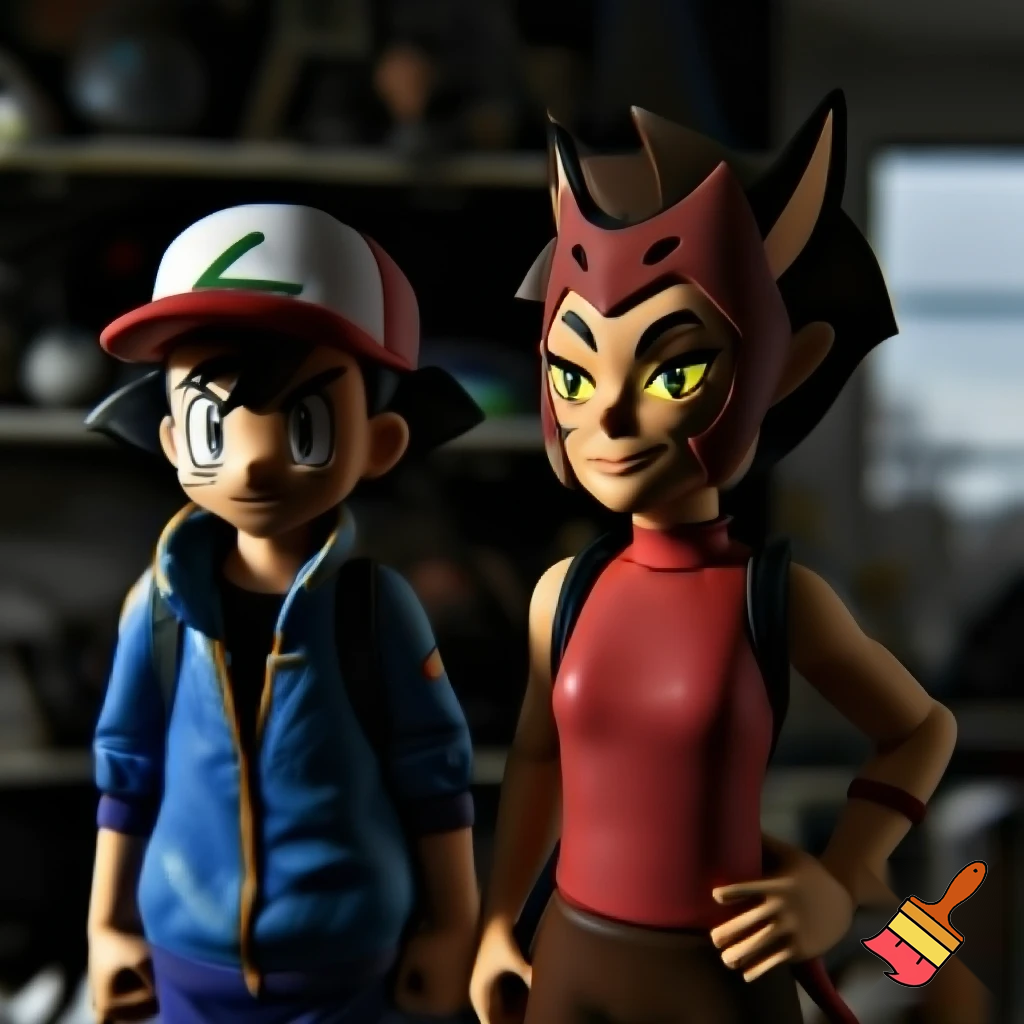 Ash Ketchum with catra
