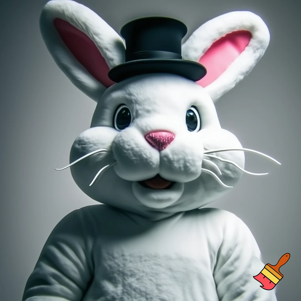 Easter bunny mascot costume top hat mascot costume magic whiskers