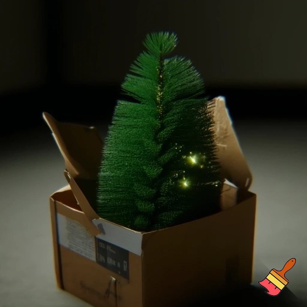 Christmas tree box box a magic 📦🌟🌠💫🎄 spiky spiky