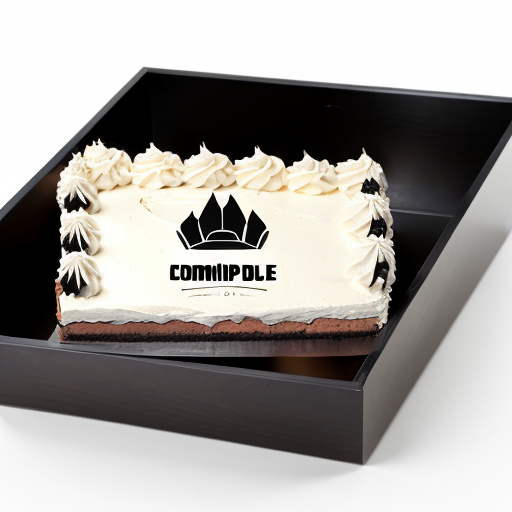 combine a coffin with a piece of cake represented in logo white background, black logo 