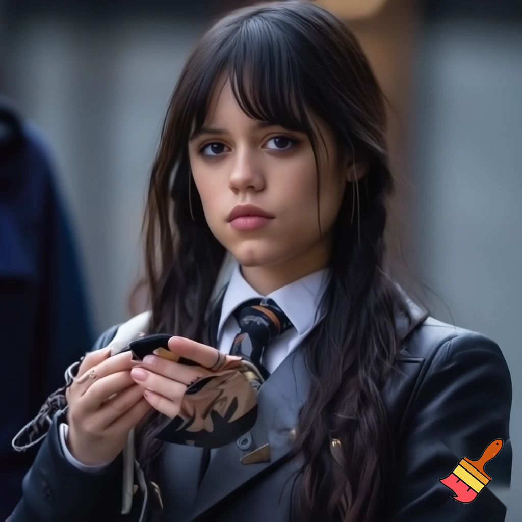 Jenna Ortega in London shooting a movie 