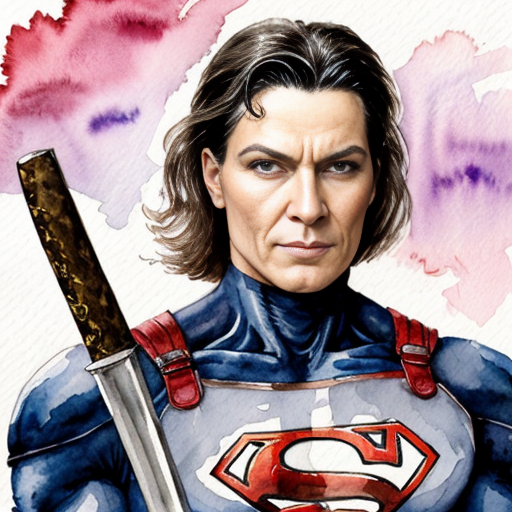 Superhero Timebreaker - bold, with silver eyes, wearing grey makintosh, have a katana