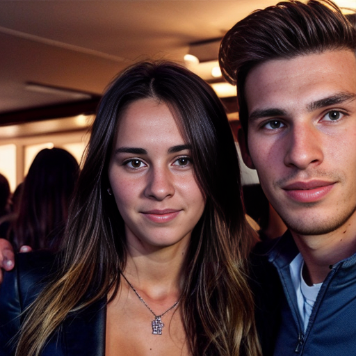 Goretzka and Vanessa at the club 