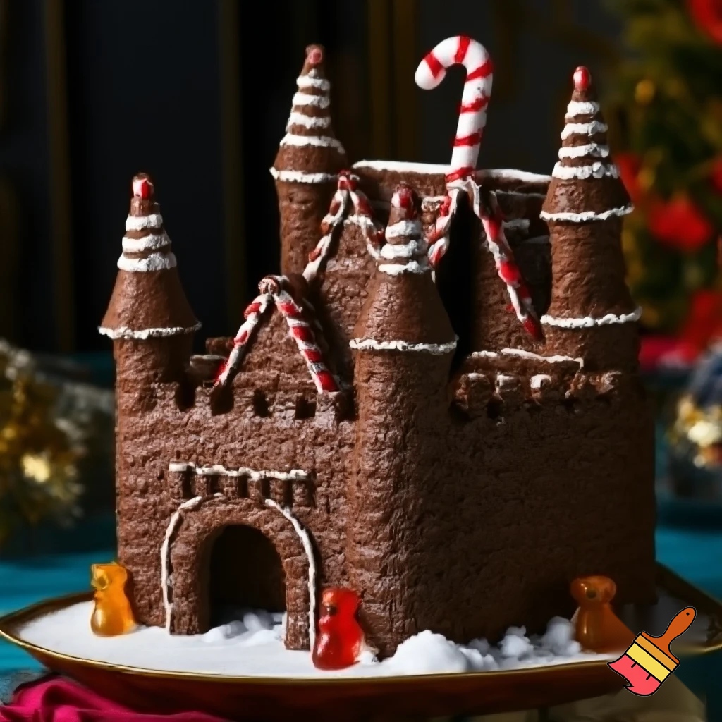 Chocolate gingerbread house castle