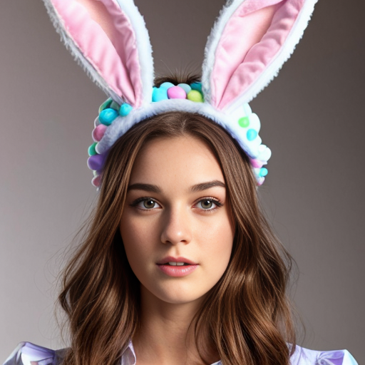 Easter bunny top hat headband Lala colour purple