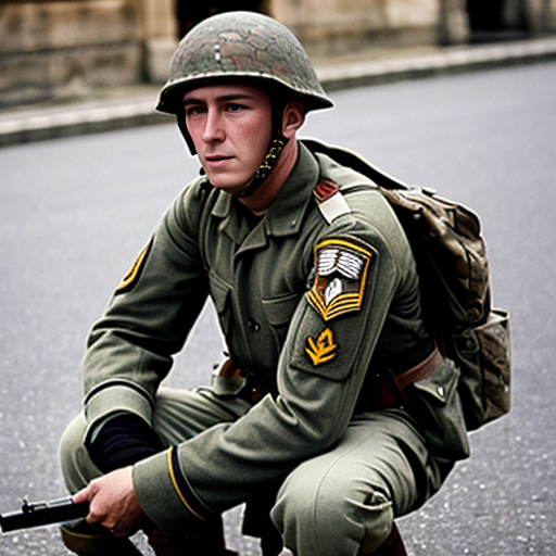 A soldier fighting in world war 2
