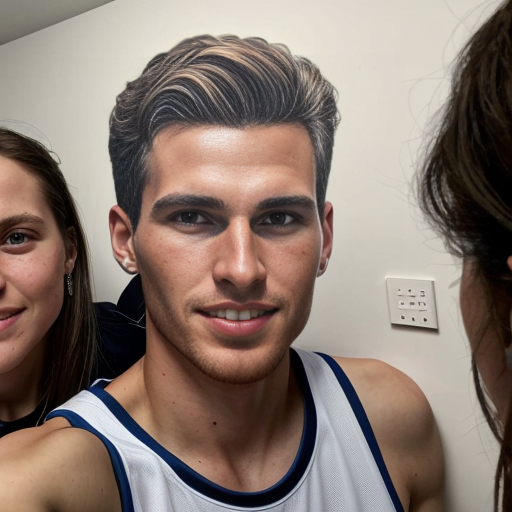 Goretzka and Vanessa at the house