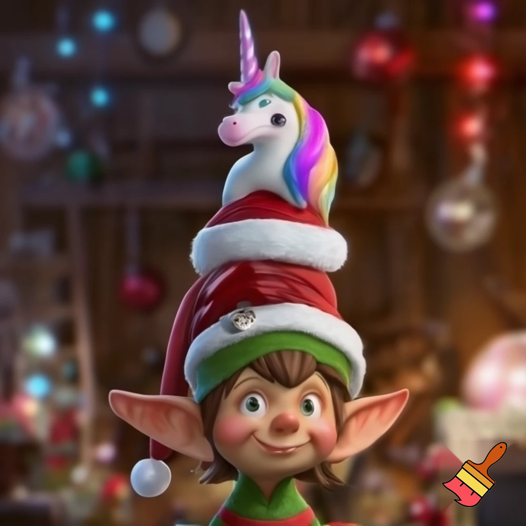 Unicorn hat Christmas elf on the shelf hat Santa Claus hat