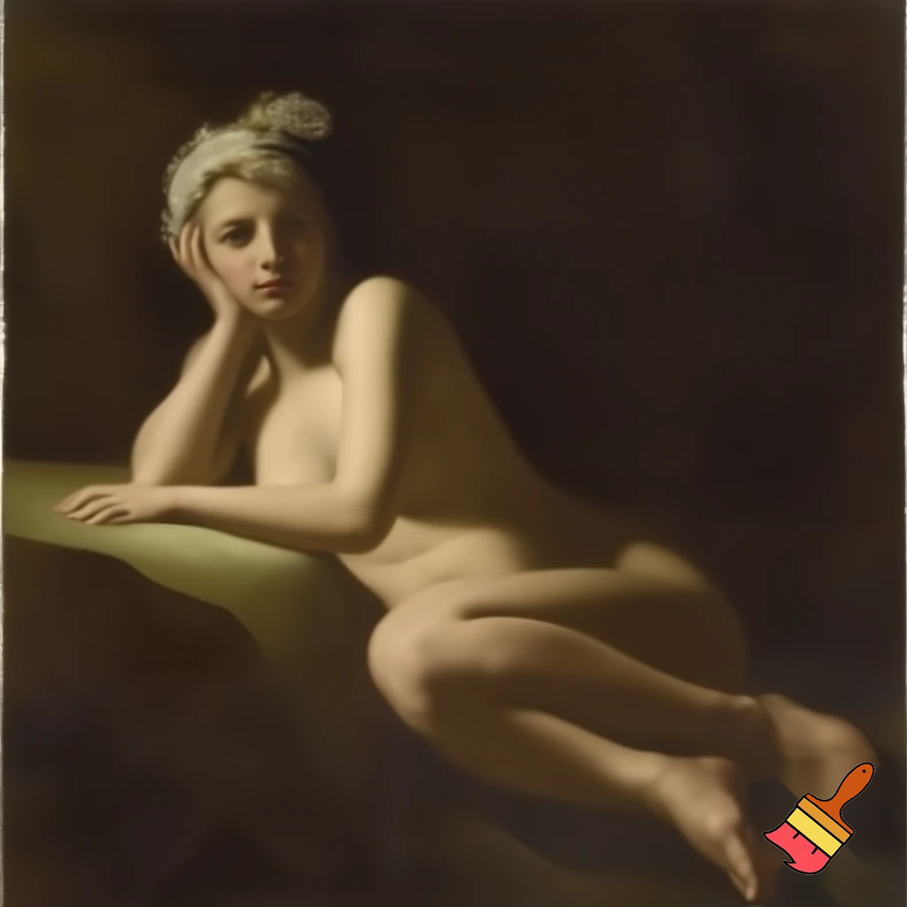 A lady naked