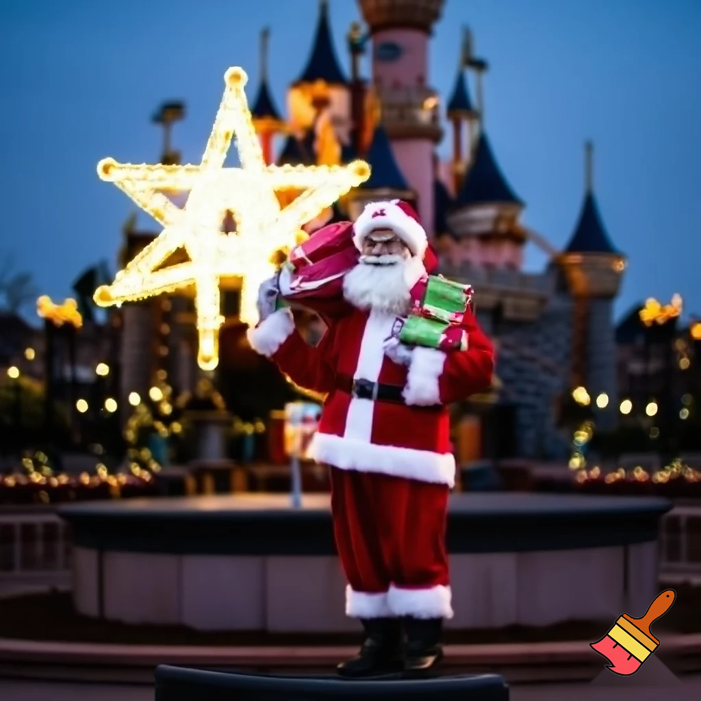 Santa Claus, Paris Disneyland the Santa star