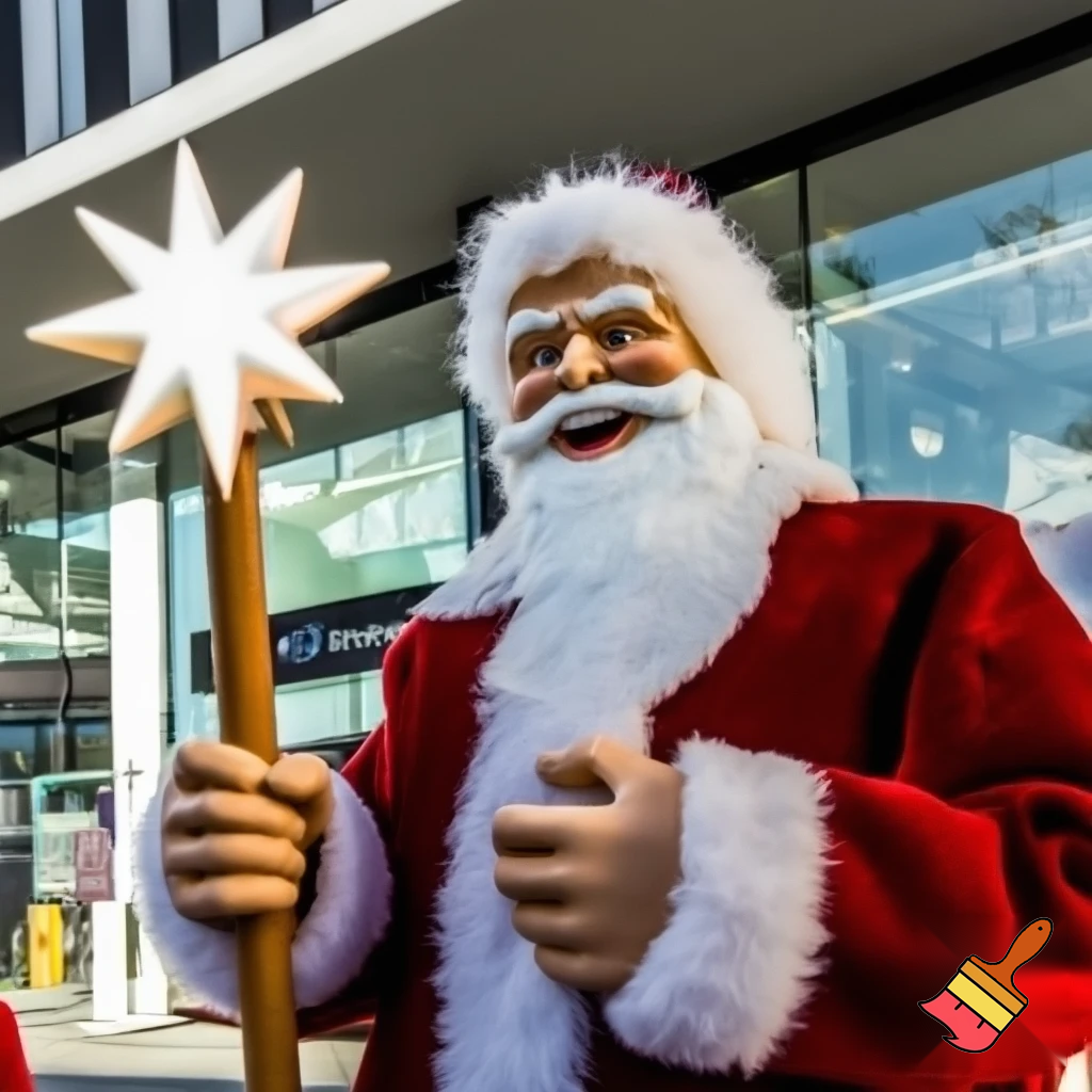 Santa Claus, Russia walking stick with the start the real Santa Claus shopping Centre in Australia
Star a star walking stick
⭐️🌟