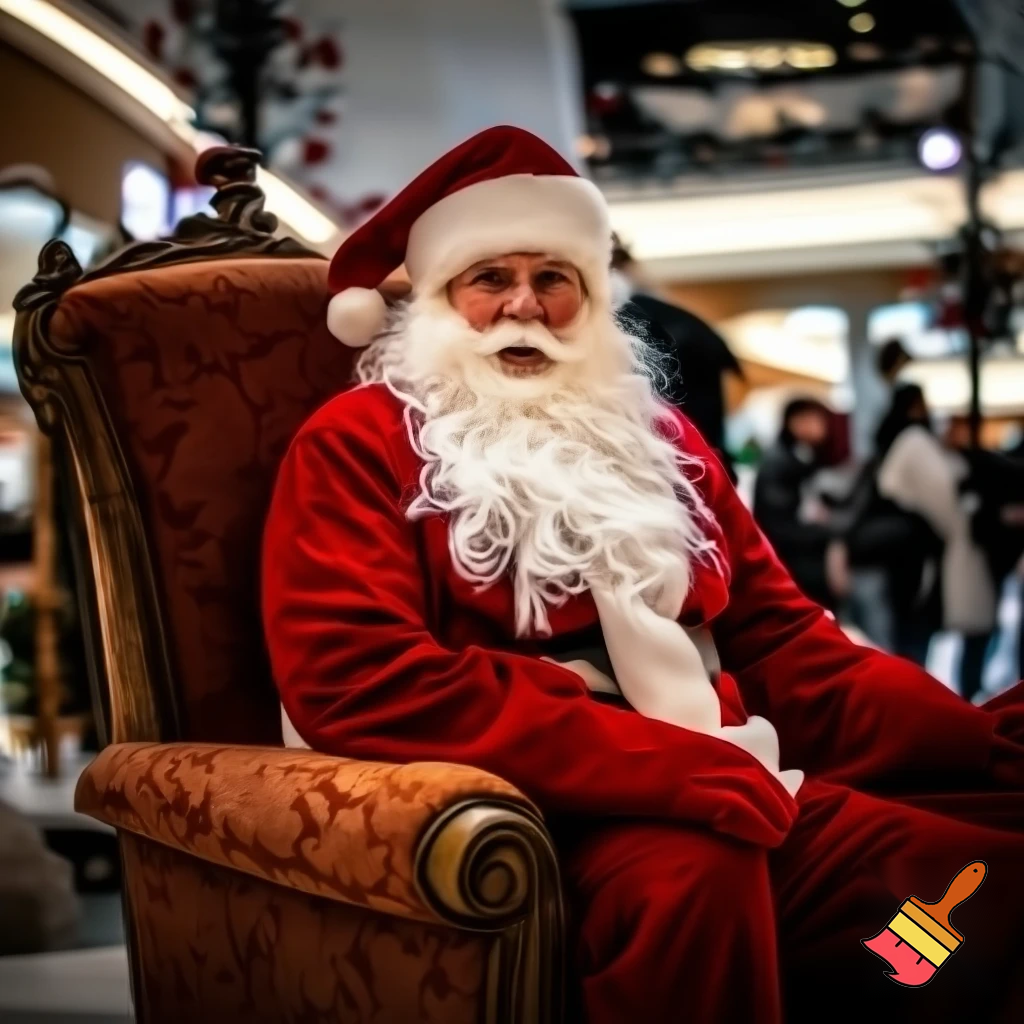 Santa Claus chair at the shopping centre