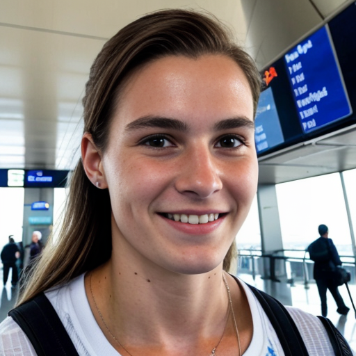 Goretzka and Vanessa at the airport 