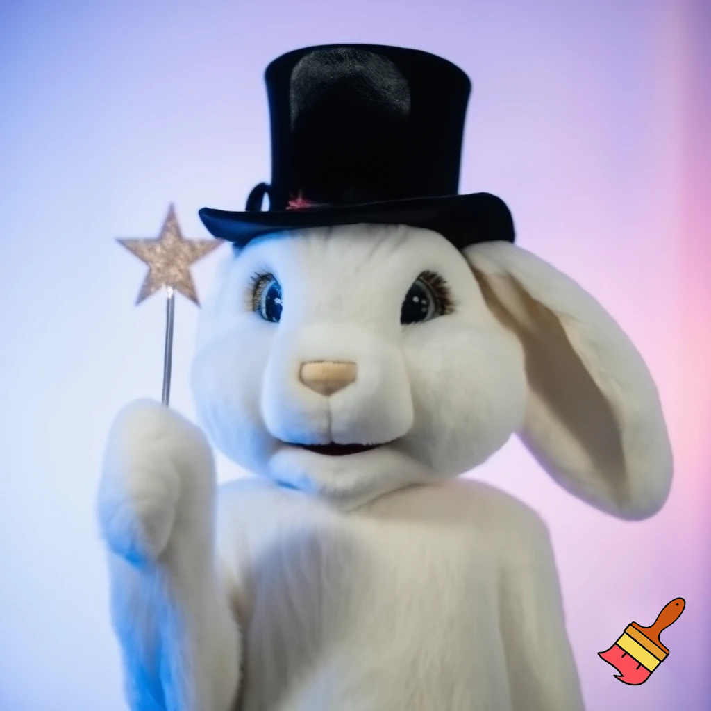 Easter bunny mascot costume top hat magic toy special top hat