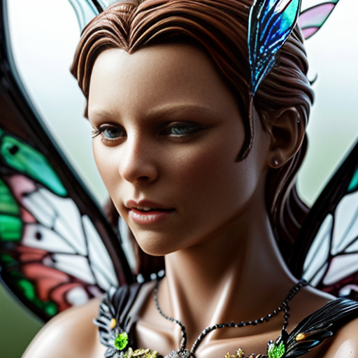 glass fairy, photorealistic