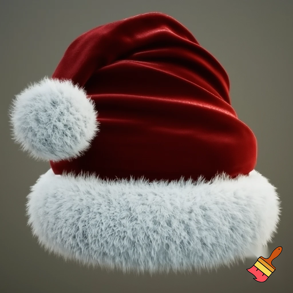 A wizard Santa Claus hat read✨✨🎄💫 velvet with what fluff